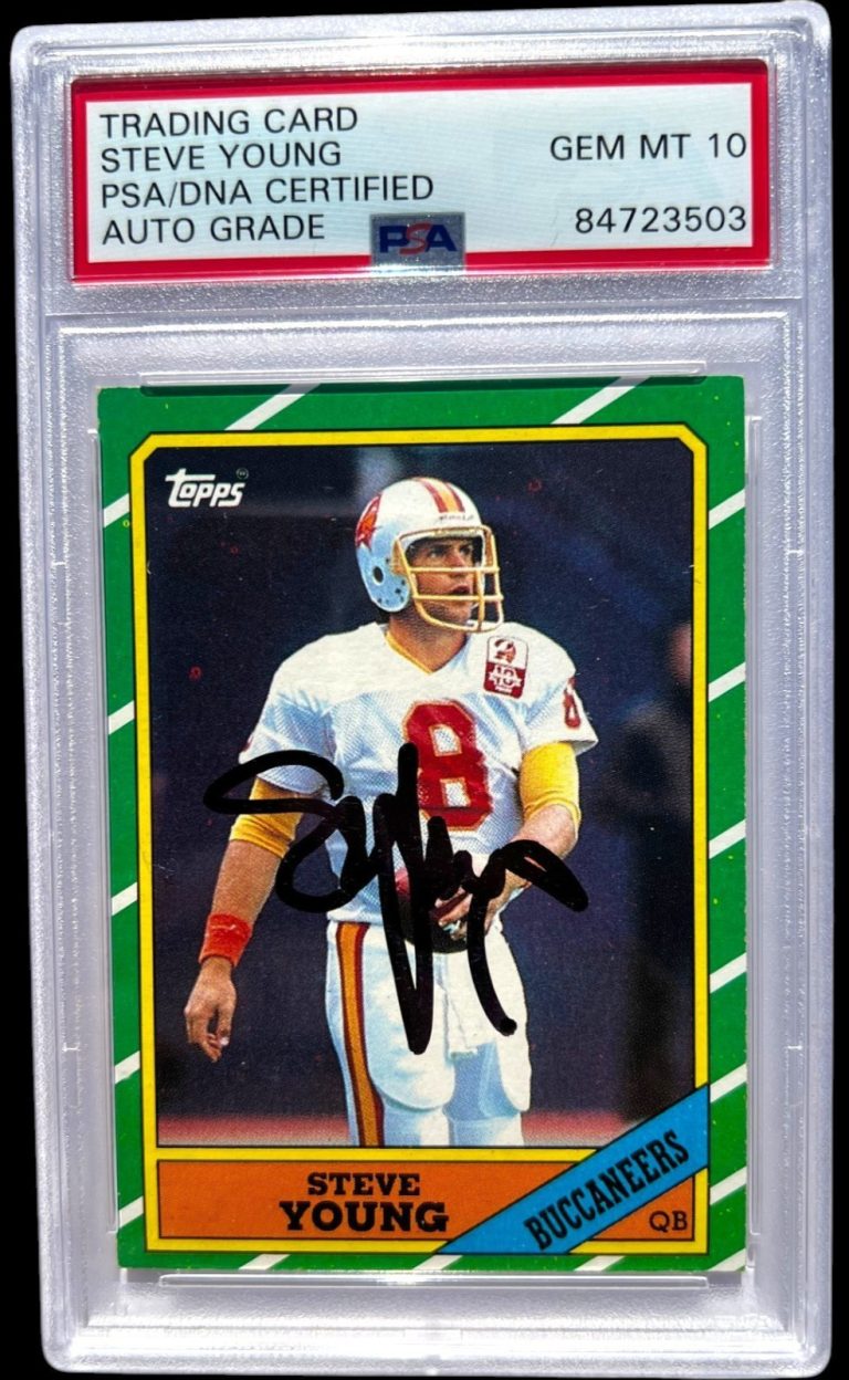1986 Topps Steve Young Autographed Rookie Card PSA Authentic AUTO 10