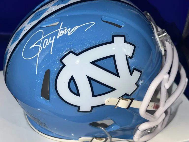 LAWRENCE TAYLOR NORTH CAROLINA TAR HEELS JSA AUTHENTICATED SIGNED MINI HELMET