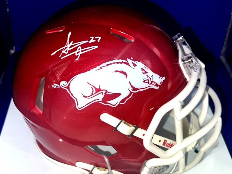 STEVE ATWATER ARKANSAS RAZORBACKS JSA AUTHENTIC SIGNED MINI HELMET