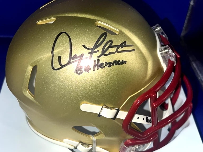 DOUG FLUTIE BOSTON COLLEGE EAGLES 84 HEISMAN JSA AUTHENTIC SIGNED MINI HELMET