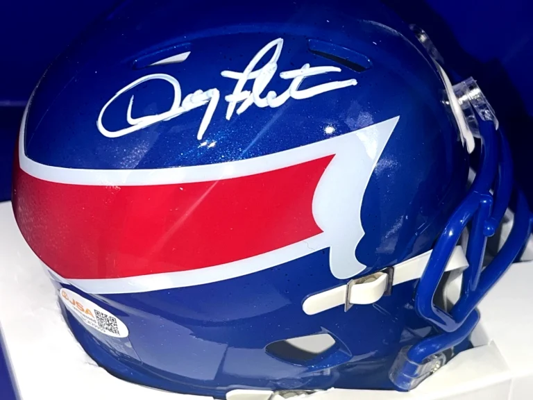 DOUG FLUTIE BUFFALO BILLS JSA AUTHENTICATED SIGNED ALT MINI HELMET