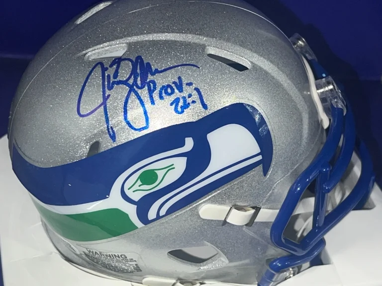 JIM ZORN SEATTLE SEAHAWKS JSA AUTHENTICATED SIGNED THROWBACK MINI HELMET