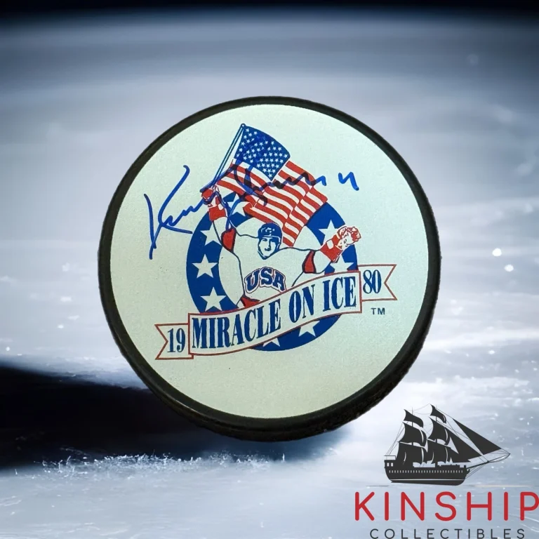 Kurt Russell signed 1980 Miracle On Ice Hockey Puck JSA COA Olympic Auto K35