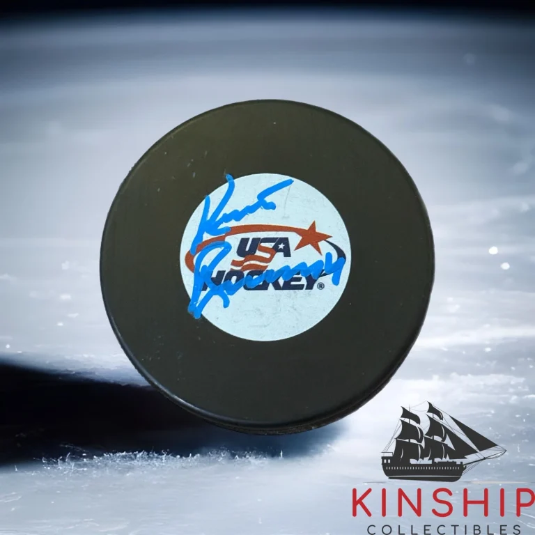 Kurt Russell signed USA Logo Hockey Puck JSA COA 1980 Miracle On Ice Auto K36