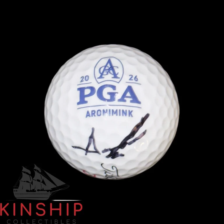 Aaron Rai signed 2026 PGA Championship Logo Golf Ball JSA Aronimink Auto A4711