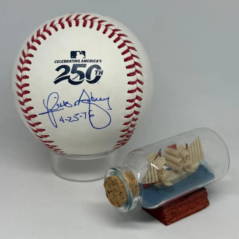 Rick Monday signed Rawlings USA 250th Logo Baseball JSA COA Inscribed Flag A4718