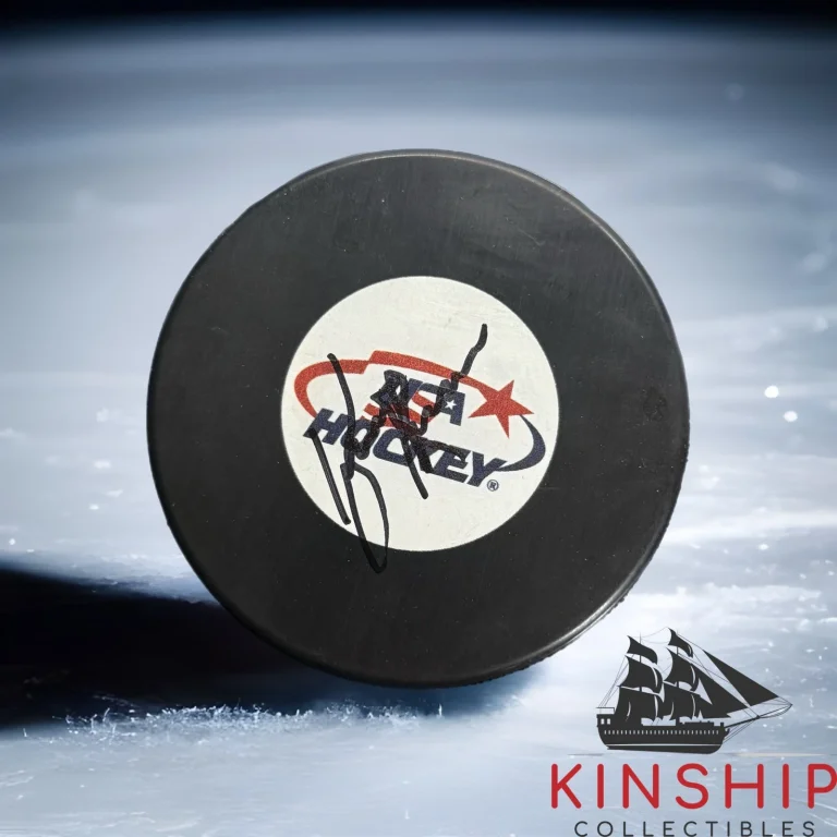 Kurt Russell signed USA Logo Hockey Puck JSA COA 1980 Miracle On Ice Auto A4761