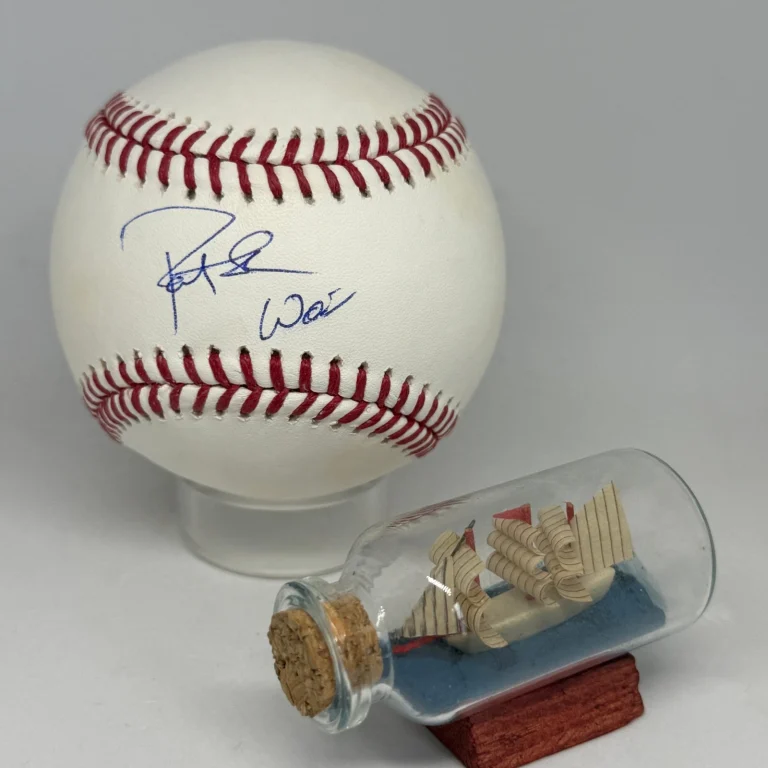 Pat Sajak signed Rawlings OML Baseball JSA COA Wheel of Fotune Auto A4737