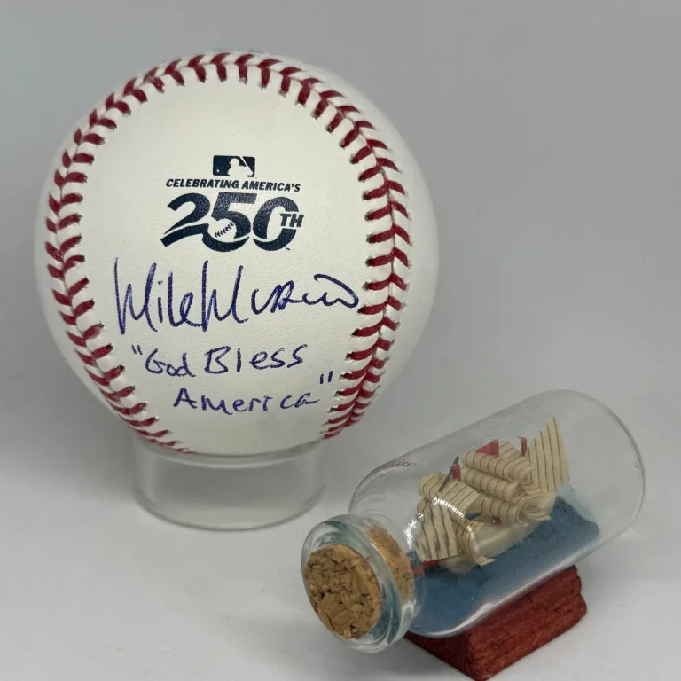 Mike Mussina signed Rawlings USA 250th Logo Baseball JSA Inscribed Auto A4743