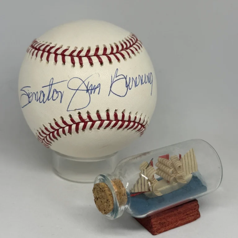 Jim Bunning signed Rawlings OML Baseball JSA COA Inscribed Senator HOF A4747