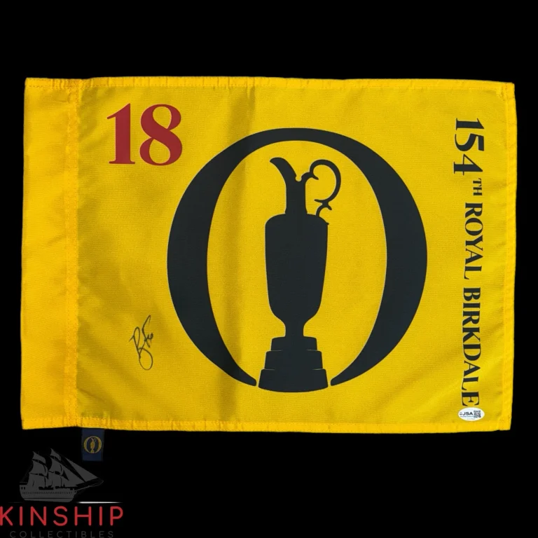 Ryan Fox signed 154th Royal Birkdale British Open Golf Flag JSA COA Auto G200