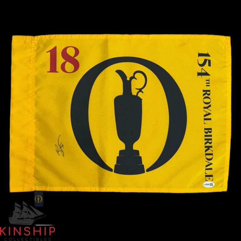 Ryan Fox signed 154th Royal Birkdale British Open Golf Flag JSA COA Auto G203