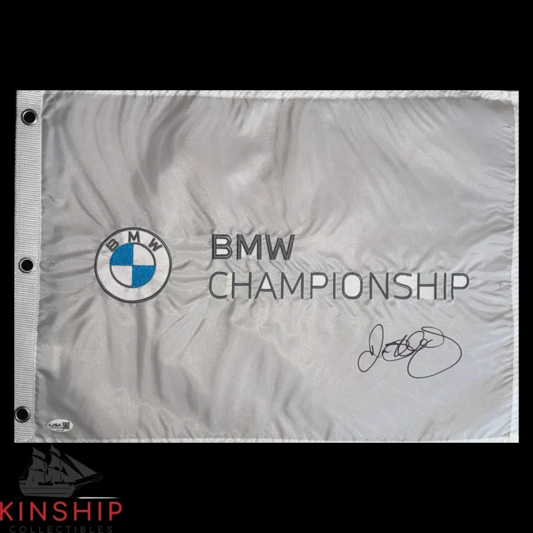 Rory McIlroy signed BMW Championship Golf Flag JSA COA Masters PGA Auto G215