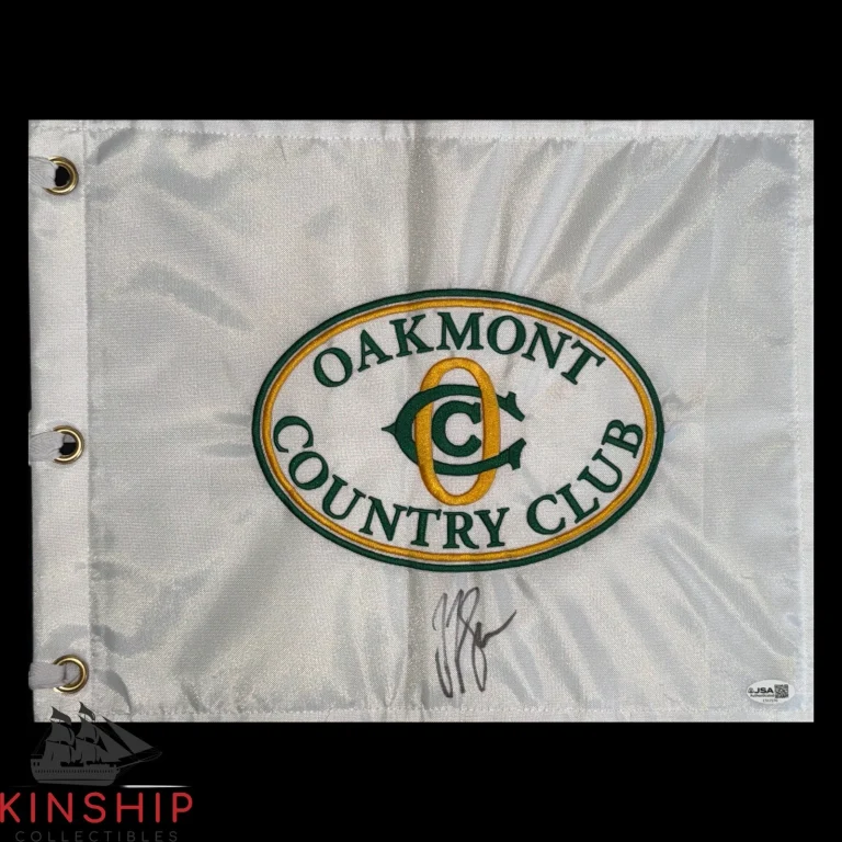 JJ Spaun signed Oakmont Country Club Golf Flag JSA COA US Open PGA Auto G216