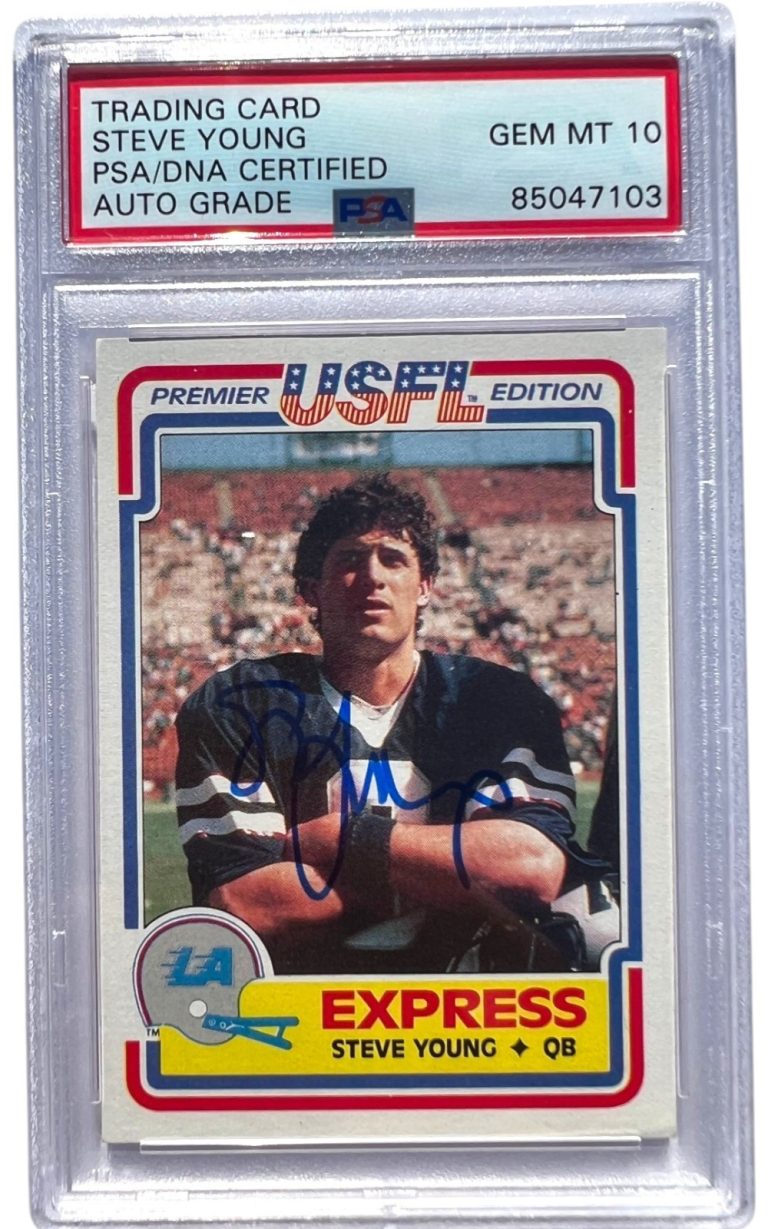 Steve Young HOF Signed 1984 Topps USFL #52 RC Rookie PSA 10 AUTO