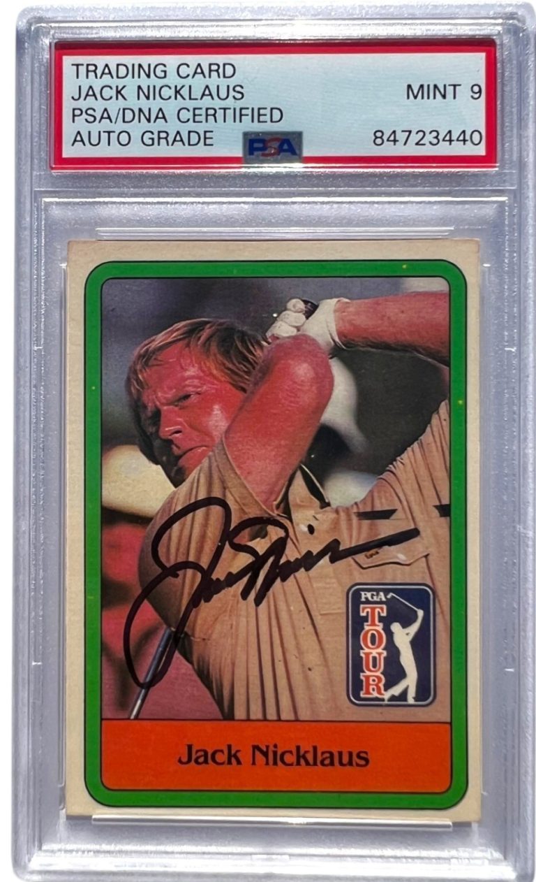 Jack Nicklaus 1981 Donruss Golf #13 Signed Rookie Card PSA/DNA AUTO 9