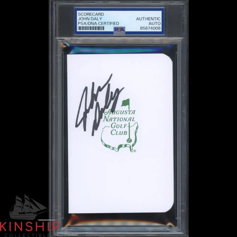John Daly signed Augusta National Masters Scorecard PSA DNA Slab Golf Auto C6530