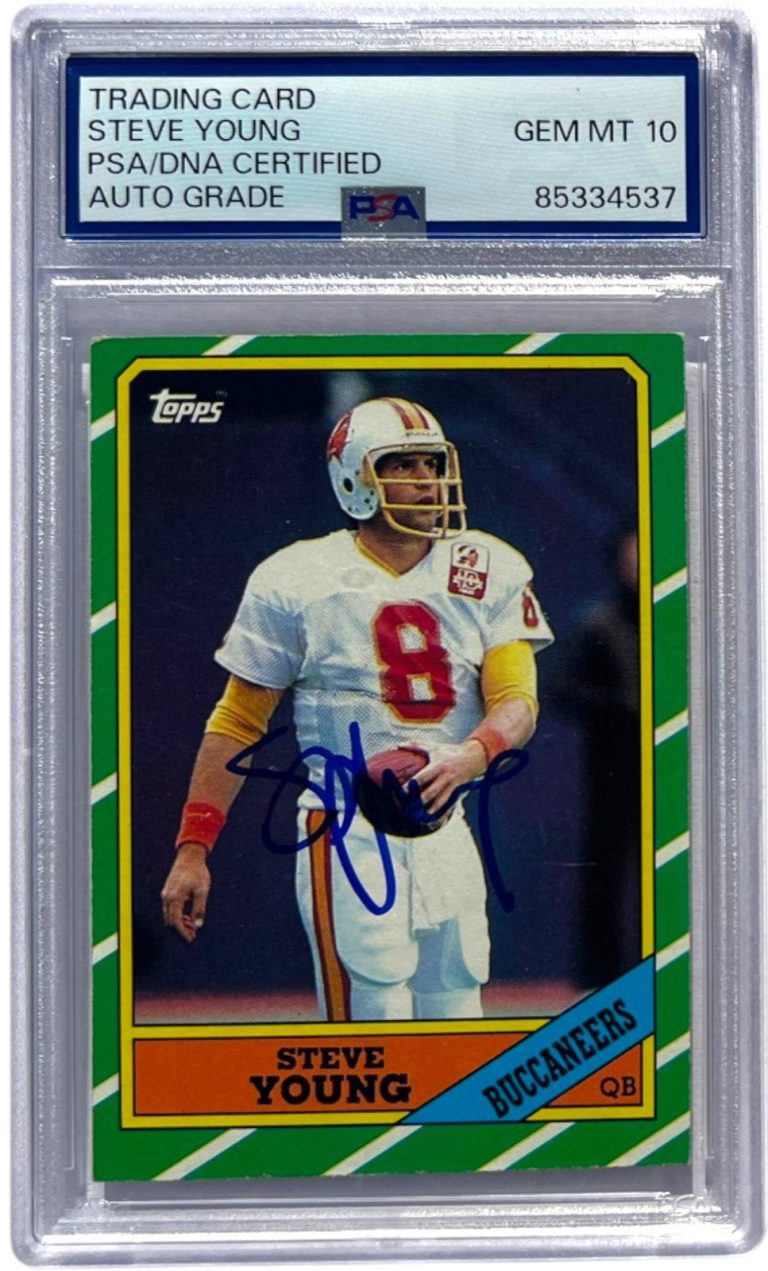 Steve Young signed autographed 1986 Topps Football Rookie Card RC IP PSA 10 auto