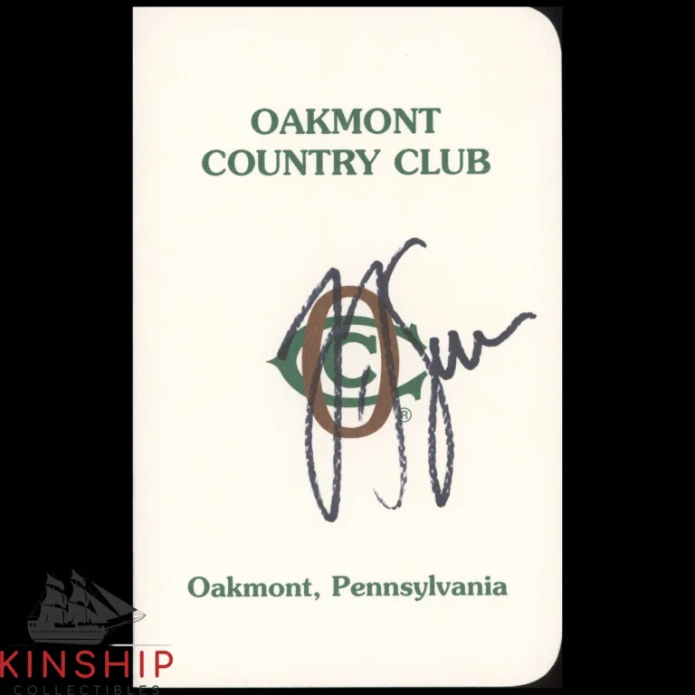 JJ Spaun signed Oakmont Scorecard JSA COA US Open Golf Auto Z2665
