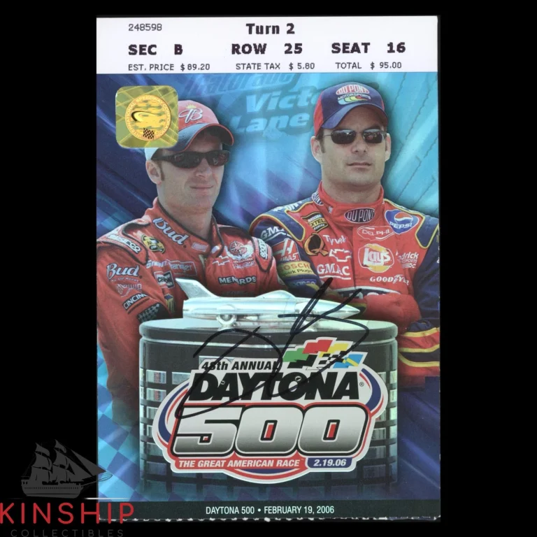 Jimmie Johnson signed 2006 Daytona 500 Ticket JSA COA Rare NASCAR Auto Z2653