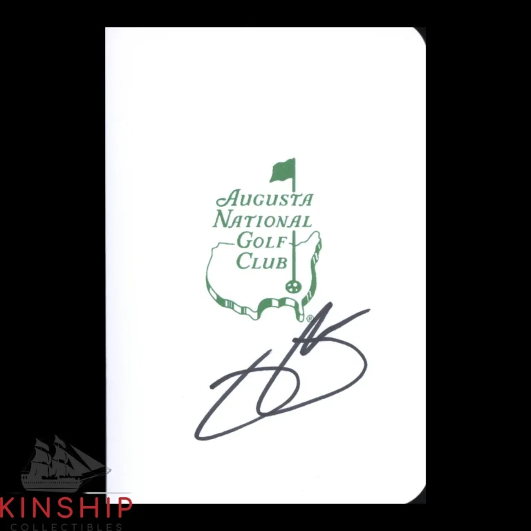 Jimmie Johnson signed Masters Scorecard JSA COA NASCAR Daytona Auto Z2650