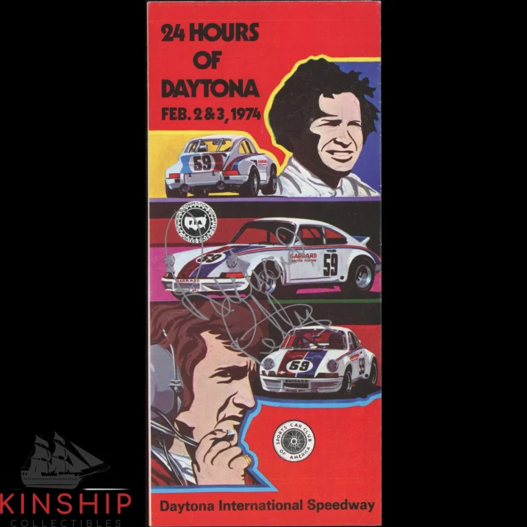 Richard Petty signed 1974 Daytona 500 Pamphlet JSA COA NASCAR Auto Rare Z2658