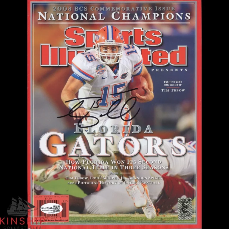 Tim Tebow signed Sports Illustrated Magazine JSA COA Heisman Auto E425