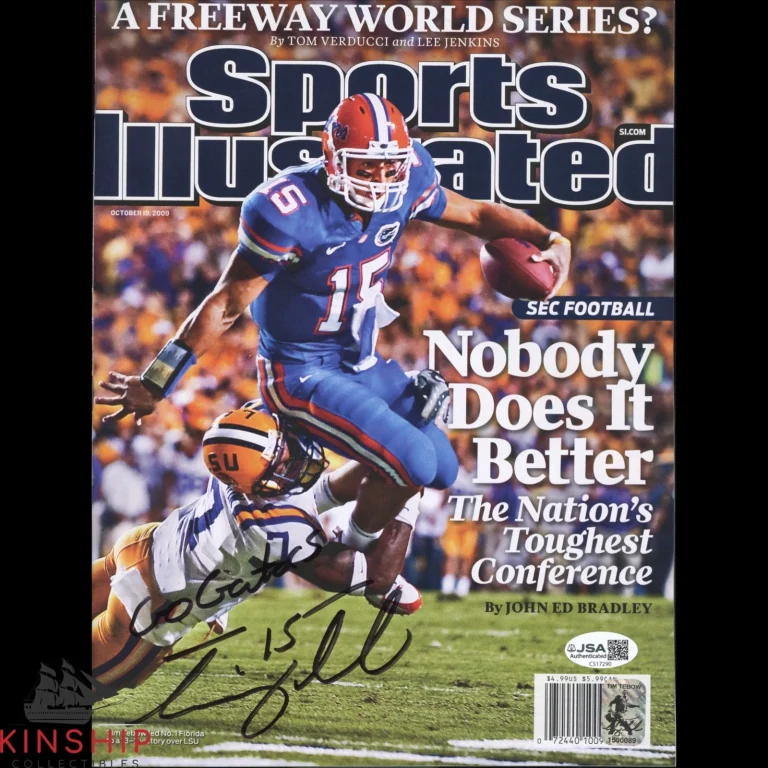 Tim Tebow signed Sports Illustrated Magazine JSA COA Heisman Auto E426