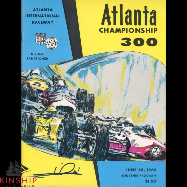Mario Andretti signed 1966 Atlanta Championship Program JSA COA NASCAR Auto E428