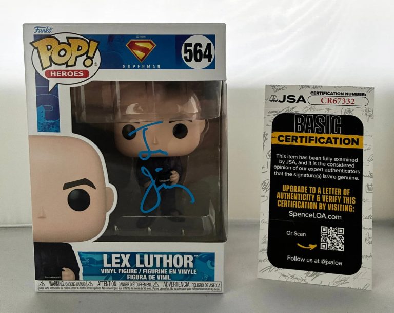 Jesse Eisenberg Signed Funko Pop Lex Luthor JSA 1 COA
