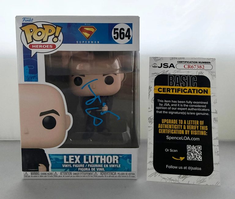 Jesse Eisenberg Signed Funko Pop Lex Luthor JSA 2 COA