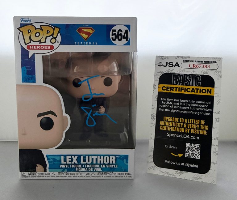 Jesse Eisenberg Signed Funko Pop Lex Luthor JSA 3 COA