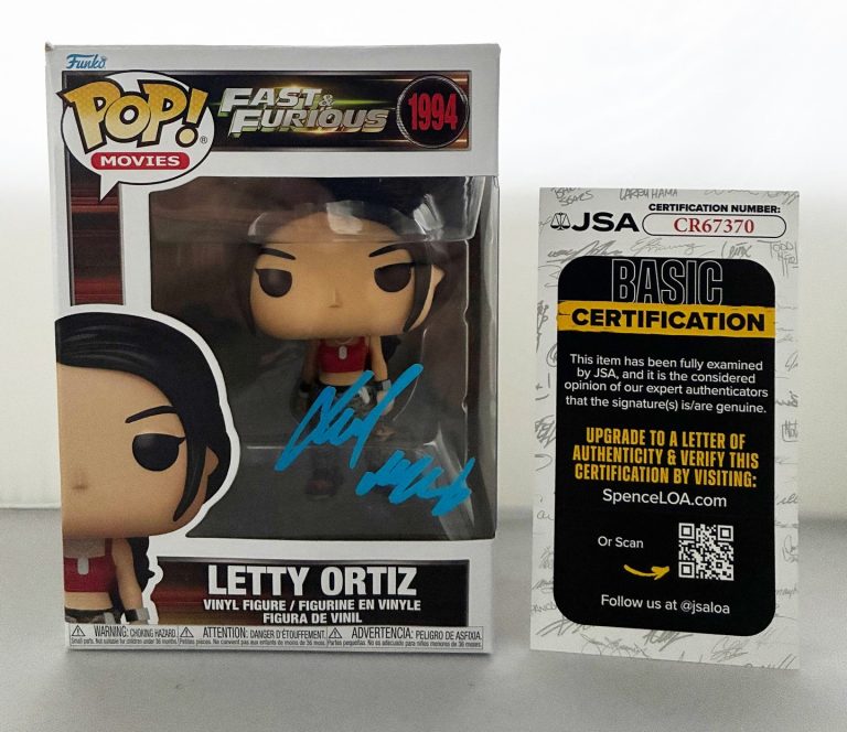 Michelle Rodriguez Signed Funko Pop Letty Ortiz Fast & Furious JSA 4 COA