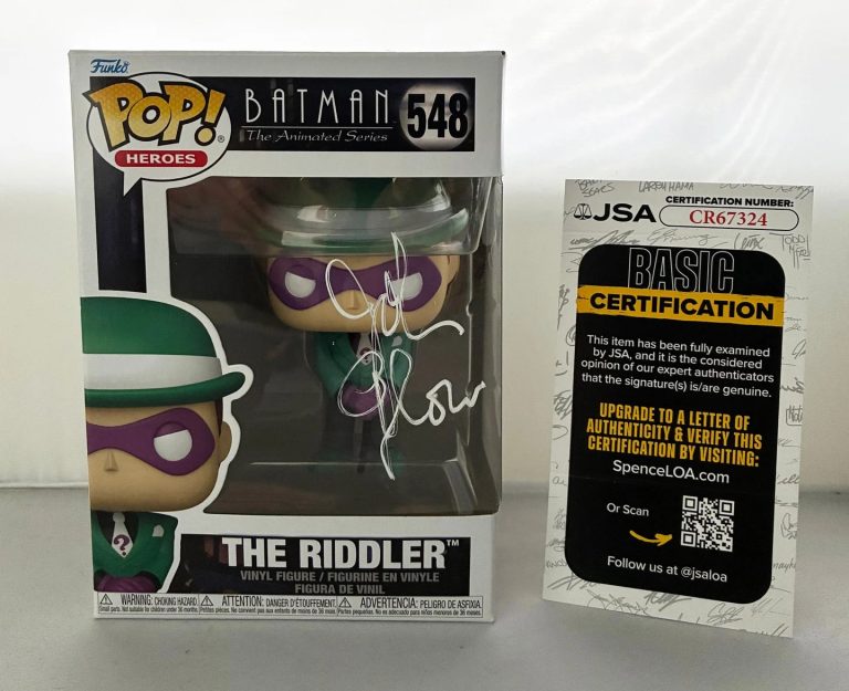 John Glover Signed Funko Pop Riddler Batman Animated Series JSA 1 COA
