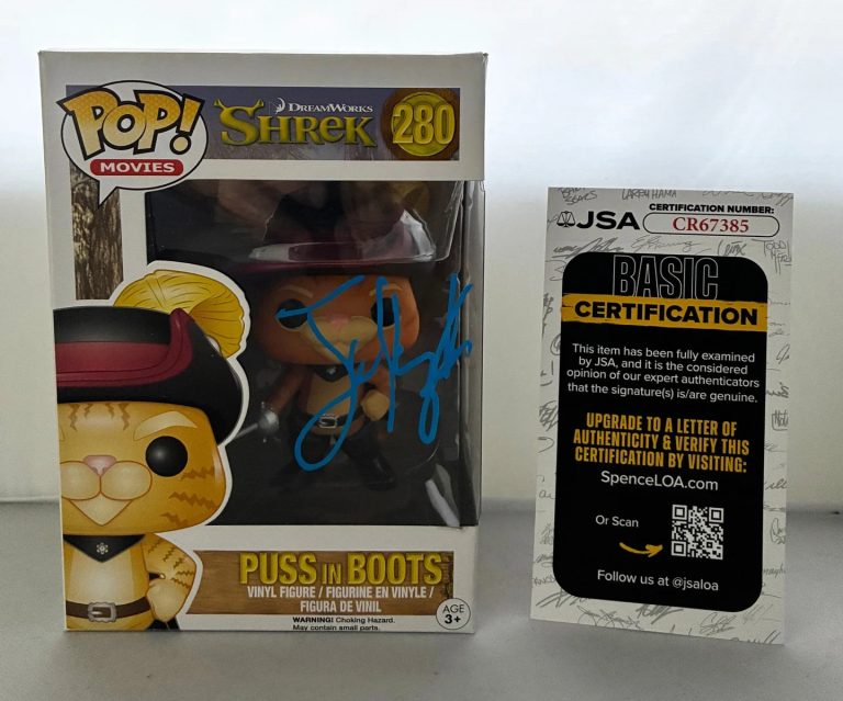 Jeffrey Katzenberg Signed Funko Pop Puss In Boots JSA COA