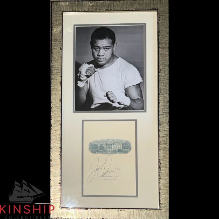 Joe Louis signed White House Print JSA LOA Boxing Auto Framed Display Z2557