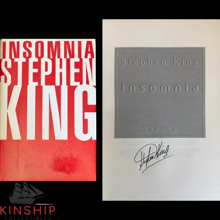 Stephen King signed Insomnia Hard Cover Book JSA LOA Auto Grade 10 Author E431