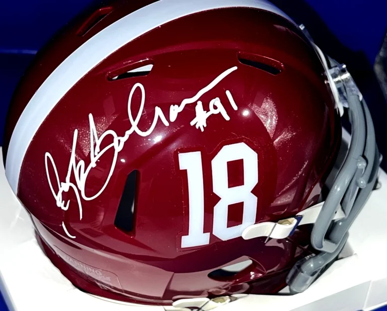 BOB BAUMHOWER ALABAMA CRIMSON  BECKETT AUTHENTICATED SIGNED MINI HELMET