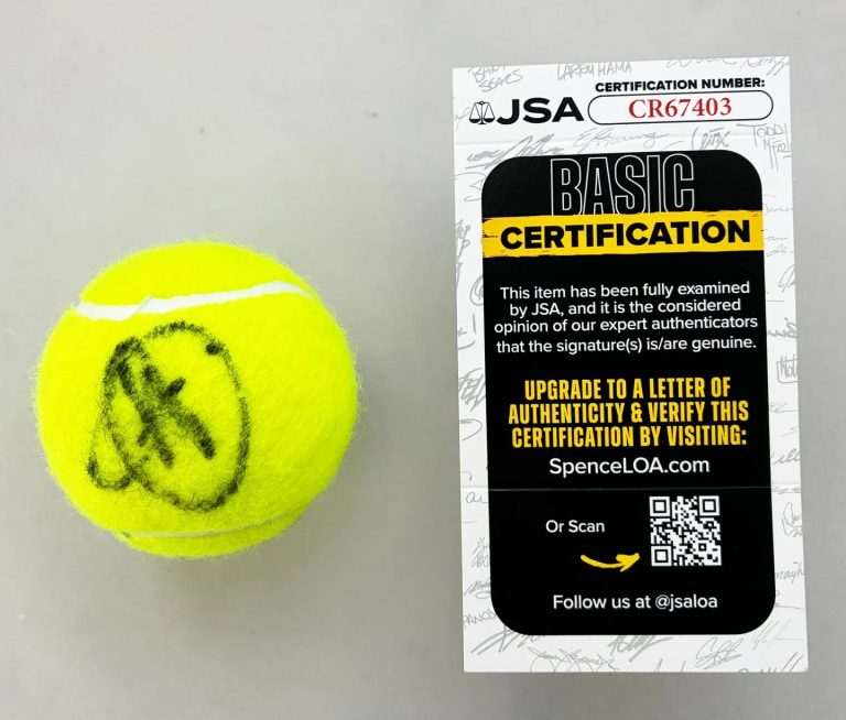 Novak Djokovic Signed Tennis Ball JSA 2 COA