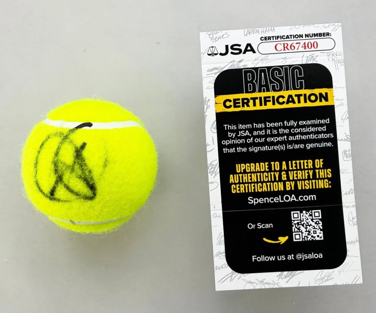 Novak Djokovic Signed Tennis Ball JSA 3 COA