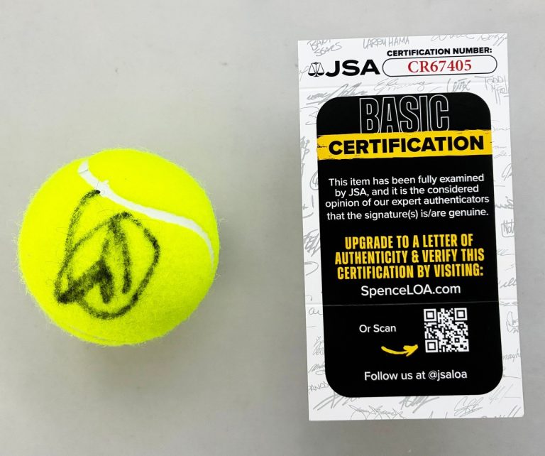 Novak Djokovic Signed Tennis Ball JSA 5 COA