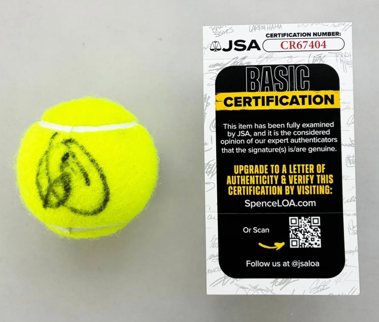 Novak Djokovic Signed Tennis Ball JSA 6 COA