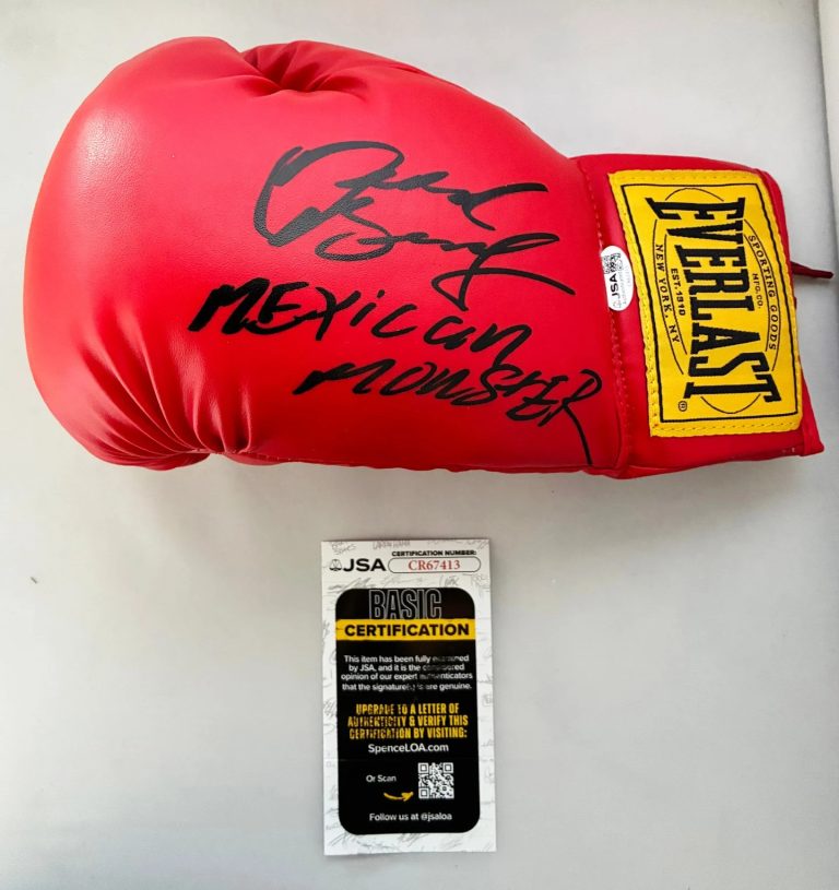 David Benavidez Signed Boxing Glove Mexican Monster JSA COA