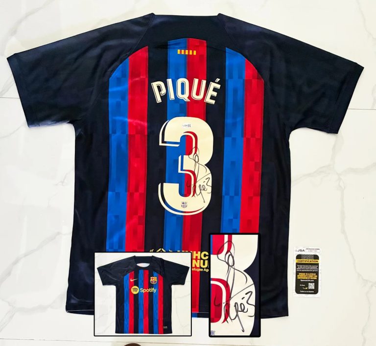 Gerard Pique Signed Jersey FC Barcelona Barca JSA COA