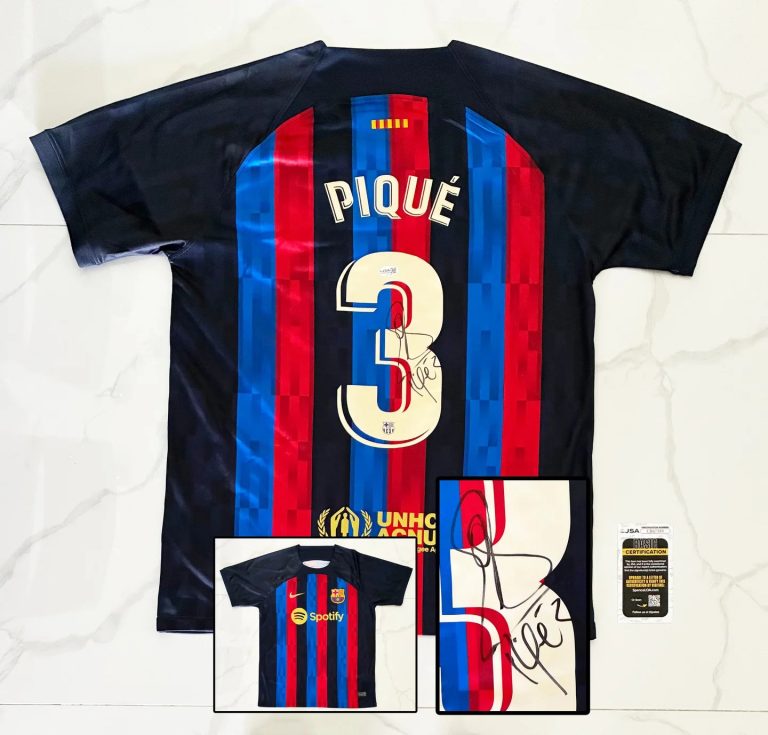 Gerard Pique Signed Jersey FC Barcelona Barca JSA 1 COA