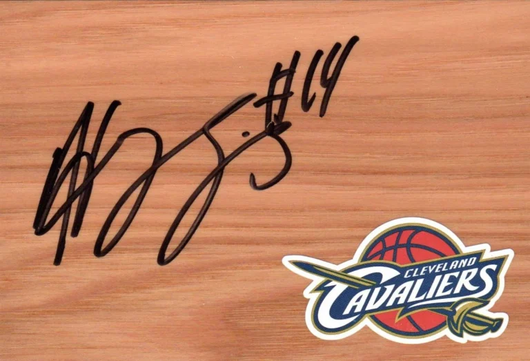 Cleveland Cavaliers Henry Sims Signed Floorboard COA
