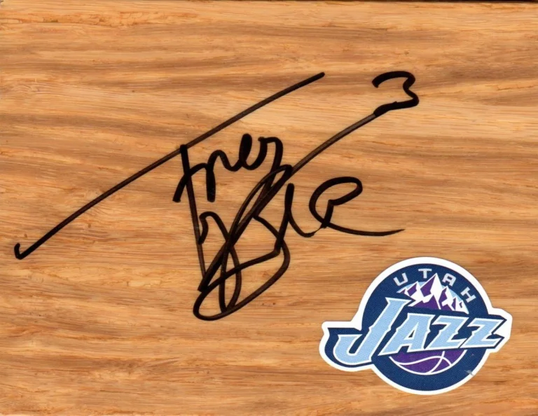 Utah Jazz Trey Burke Signed Floorboard COA