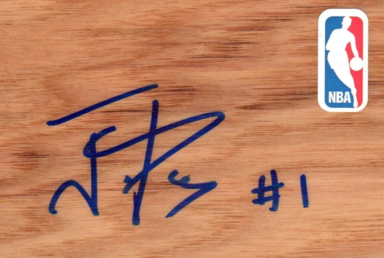 Washington Wizards Jared Dudley Signed FloorBoard COA