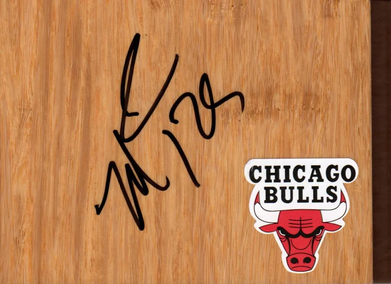 Chicago Bulls Marquis Teague Signed FloorBoard COA