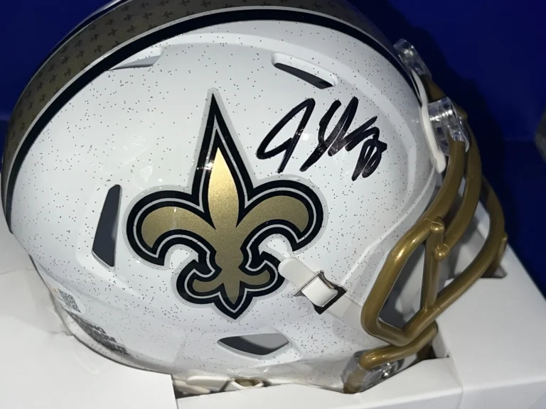 JEREMY SHOCKEY NEW ORLEANS SAINTS JSA AUTHENTICATED SIGNED WHITE ALT MINI HELMET